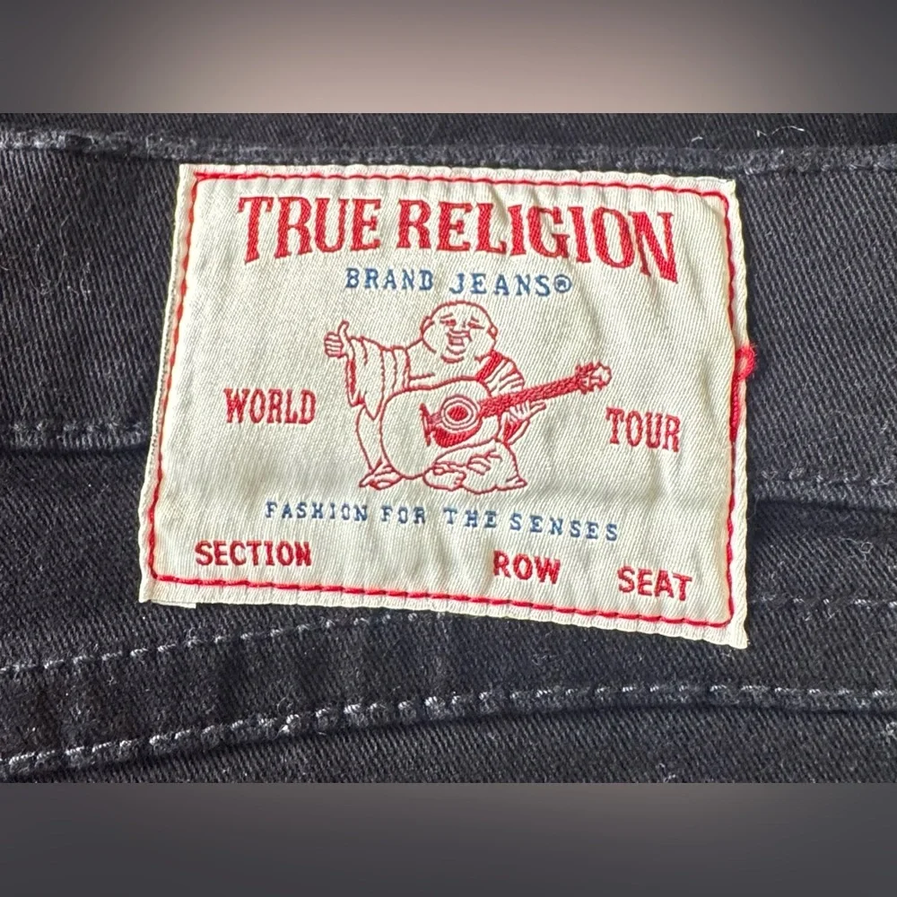NWT-True Religion Men’s Black RICKY RELAXED STRAIGHT JEAN 29x32